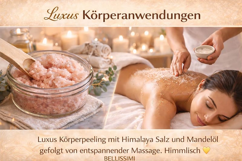 Luxus Körperanwendungen in Marbella – Körperpeeling mit Himalaya Salz und Mandelöl sowie entspannende Massage bei Bellissimi